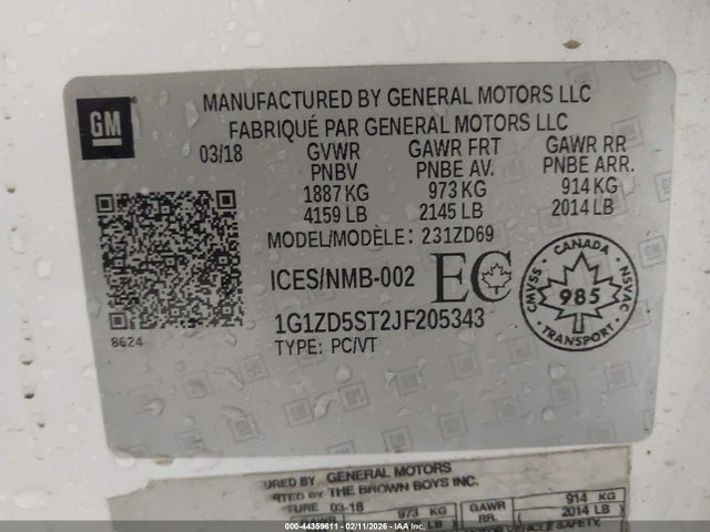 Chevrolet MALIBU LT 2018 1G1ZD5ST2JF205343 Image 9