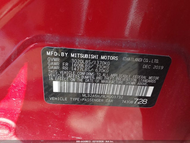 2020 MITSUBISHI MIRAGE ML32A5HJ9LH003732 Photo 8