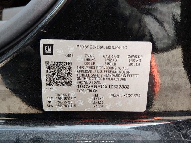 1GCVKRECXJZ327882 Chevrolet Silverado 1500 2lt
