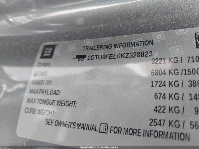 Продаж на аукціоні авто 2019 Gmc Sierra 1500 Denali, vin: 1GTU9FEL0KZ328823, номер лоту: 44359657