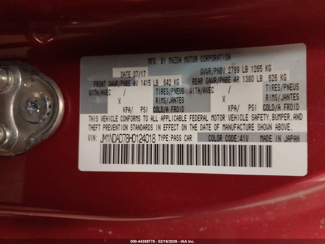 2017 MAZDA MX-5 MIATA JM1NDAD78H0124018 Photo 8