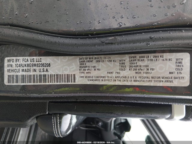 2021 JEEP GRAND CHEROKEE L 1C4RJKBG9M8206208 Photo 8