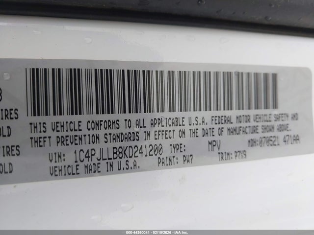 2019 JEEP CHEROKEE 1C4PJLLB8KD241200 Photo 8