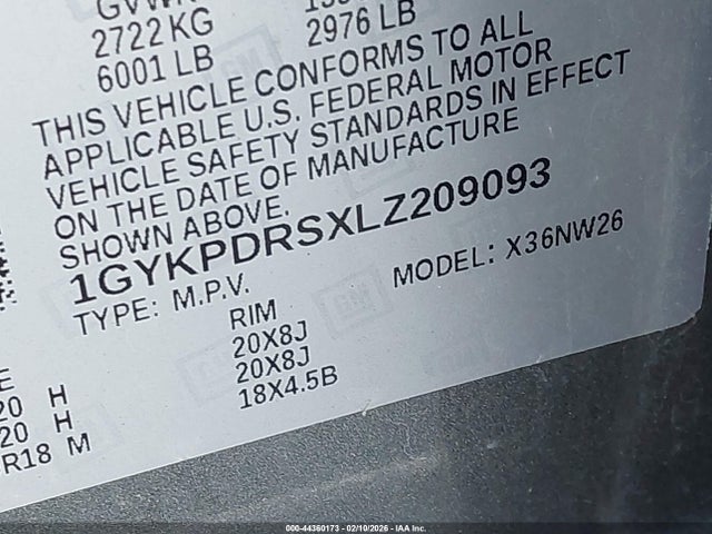 2020 CADILLAC XT6 1GYKPDRSXLZ209093 Photo 8