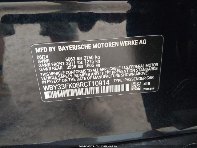WBY33FK08RCT10914 BMW I5 Edrive40