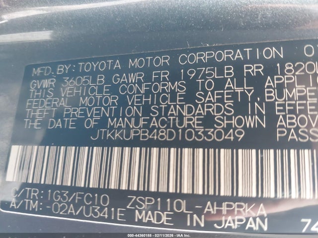 2013 SCION XD JTKKUPB48D1033049 Photo 8