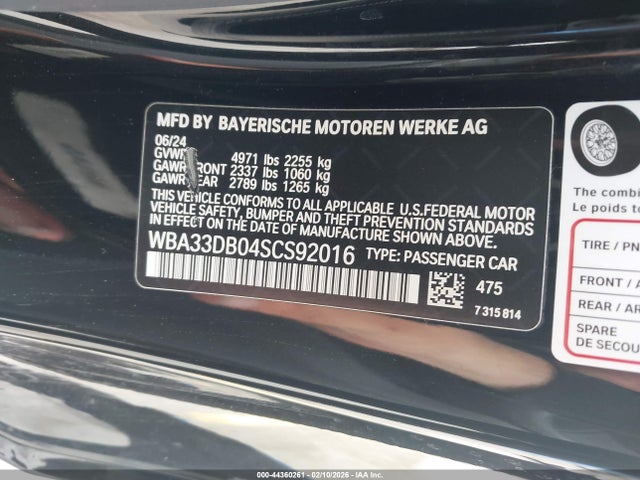 BMW 430I 2025 WBA33DB04SCS92016 Image 9