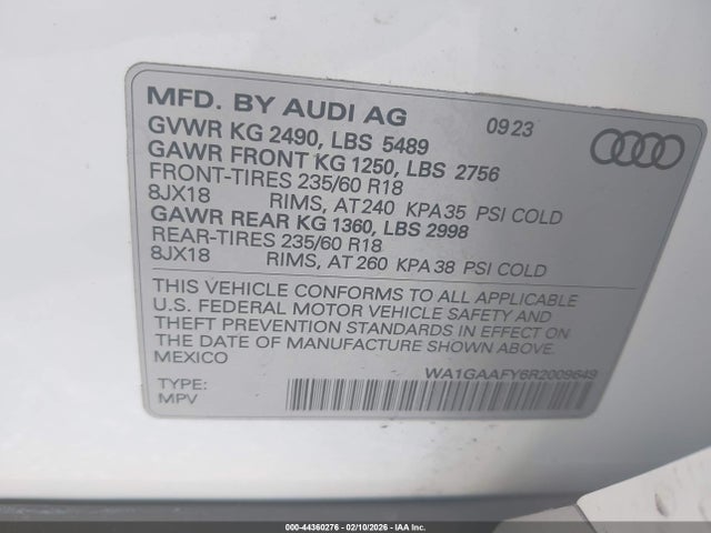2024 AUDI Q5 WA1GAAFY6R2009649 Photo 8
