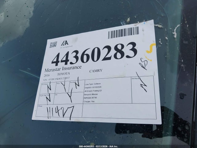 Toyota CAMRY SE 2016 4T1BF1FK4GU239037 Image 17