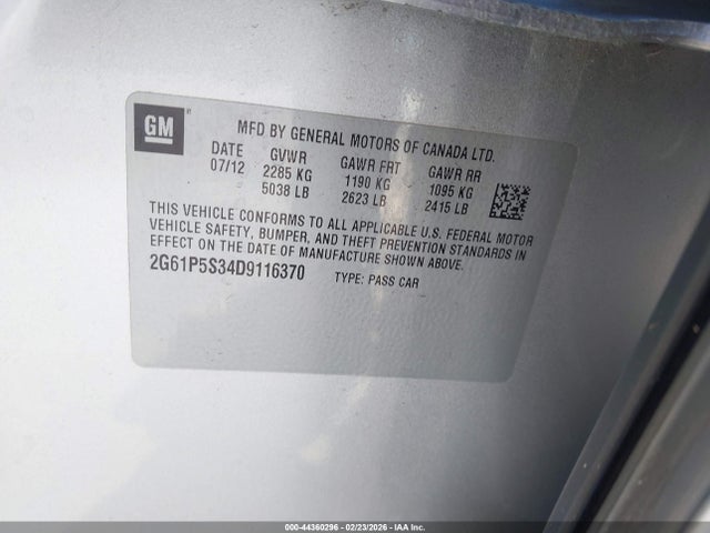 2013 CADILLAC XTS 2G61P5S34D9116370 Photo 8