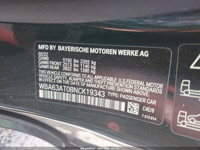 2022 BMW M440I WBA63AT08NCK19343 Photo 8