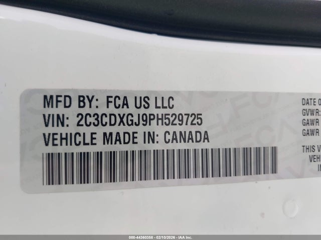 2C3CDXGJ9PH529725 Dodge Charger Scat Pack Widebody