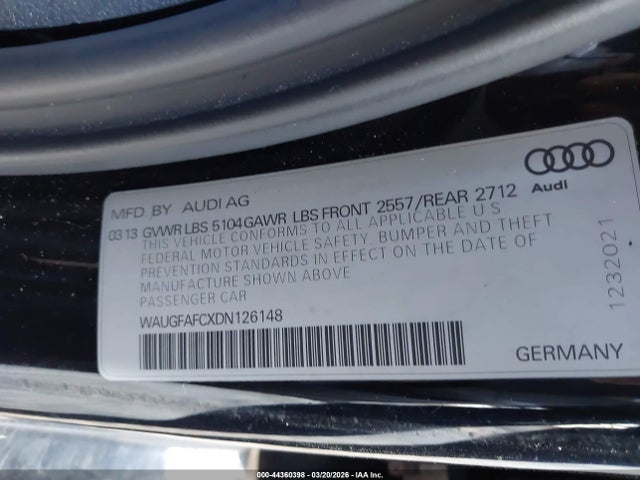 2013 AUDI A6 WAUGFAFCXDN126148 Photo 8