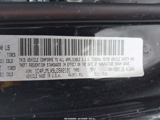 Aukcja sprzedaży 2020 Jeep Cherokee Latitude Plus 4x4, vin: 1C4PJMLX9LD502191, numer aukcji: 44360598