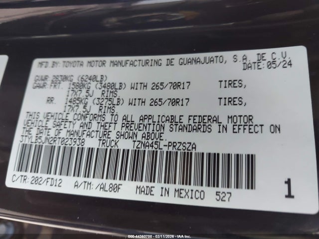 Toyota Tacoma Sr5 2024 3TYLB5JN2RT023938 Image 9