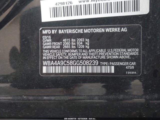 2016 BMW 428I GRAN COUPE WBA4A9C58GG508239 Photo 8