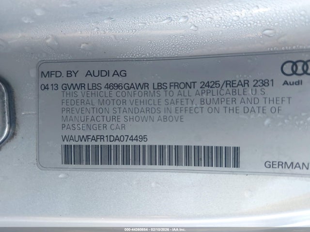 2013 AUDI A5 WAUWFAFR1DA074495 Photo 8