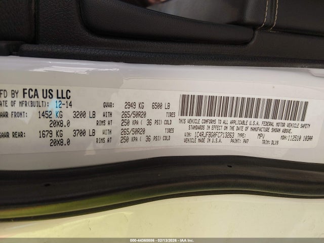 1C4RJFBG0FC713263 Jeep Grand Cherokee Limited