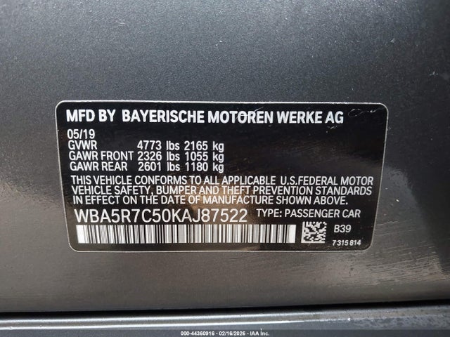 2019 BMW 330I WBA5R7C50KAJ87522 Photo 8