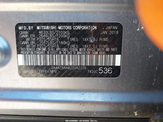 2018 MITSUBISHI ECLIPSE CROSS JA4AT5AA8JZ042326 Photo 8