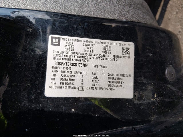 Продаж на аукціоні авто 2012 Chevrolet Silverado 1500 Ltz, vin: 3GCPKTE73CG178789, номер лоту: 44360992