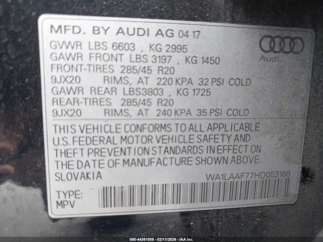 2017 AUDI Q7 WA1LAAF77HD053166 Photo 8