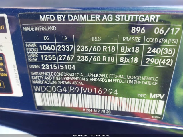 WDC0G4JB9JV016294 Mercedes-Benz GLC 300
