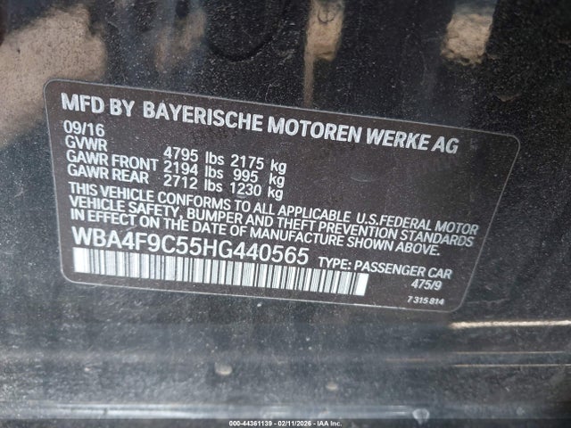 2017 BMW 430I GRAN COUPE WBA4F9C55HG440565 Photo 8