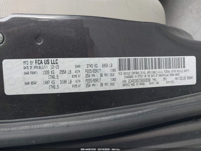 Dodge Grand Caravan American Value Pkg 2016 2C4RDGBG7GR263598 Image 9