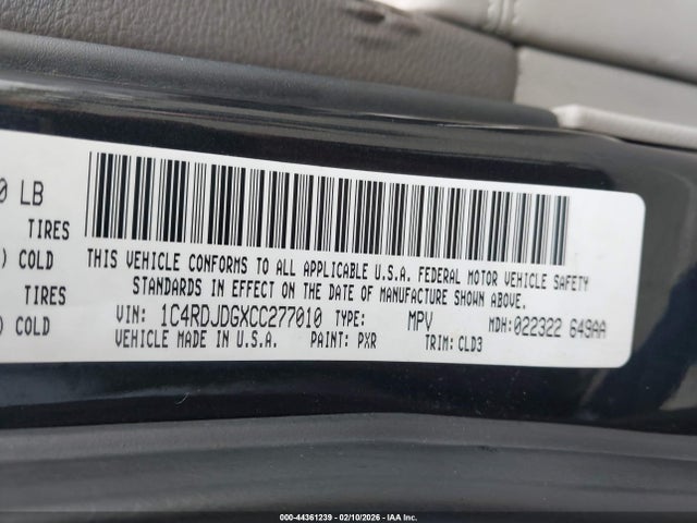 2012 DODGE DURANGO 1C4RDJDGXCC277010 Photo 8