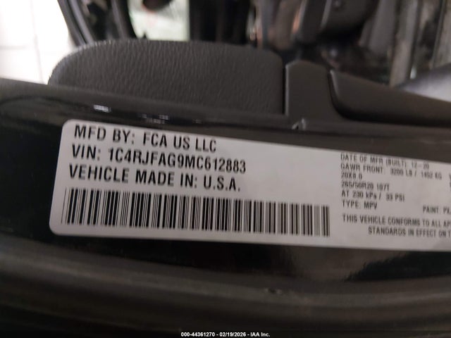 2021 JEEP GRAND CHEROKEE 1C4RJFAG9MC612883 Photo 8