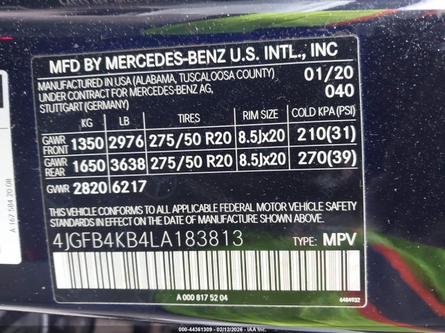 2020 MERCEDES-BENZ GLE 350 4JGFB4KB4LA183813 Photo 8