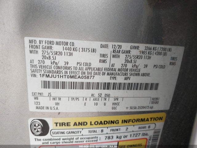 1FMJU1HT0MEA05877 Ford Expedition Xlt