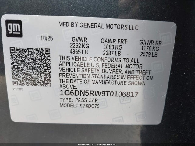 2026 CADILLAC CT5 1G6DN5RW9T0106817 Photo 8