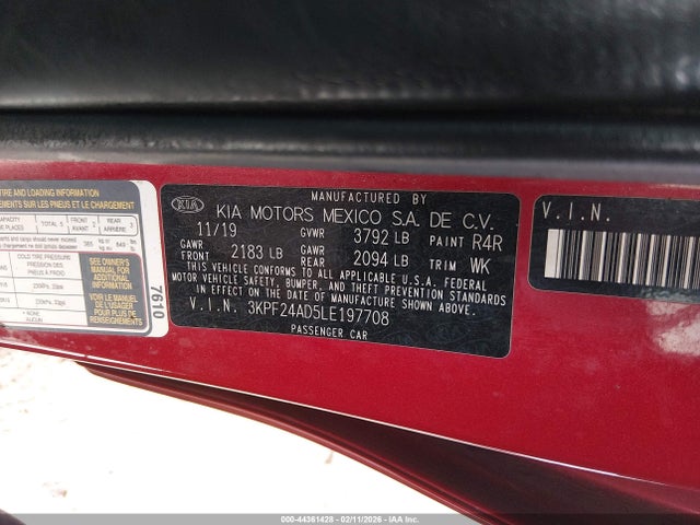 KIA Forte Lxs 2020 3KPF24AD5LE197708 Image 9