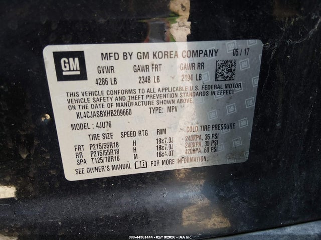 2017 BUICK ENCORE KL4CJASBXHB209660 Photo 8