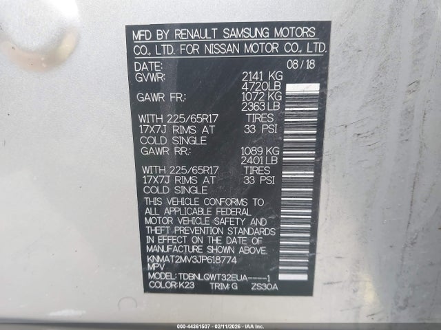 Nissan ROGUE SV 2018 KNMAT2MV3JP618774 Image 9