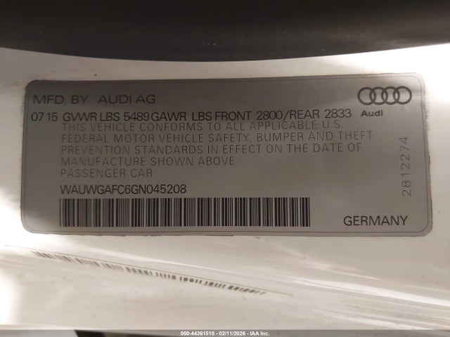 2016 AUDI A7 WAUWGAFC6GN045208 Photo 8