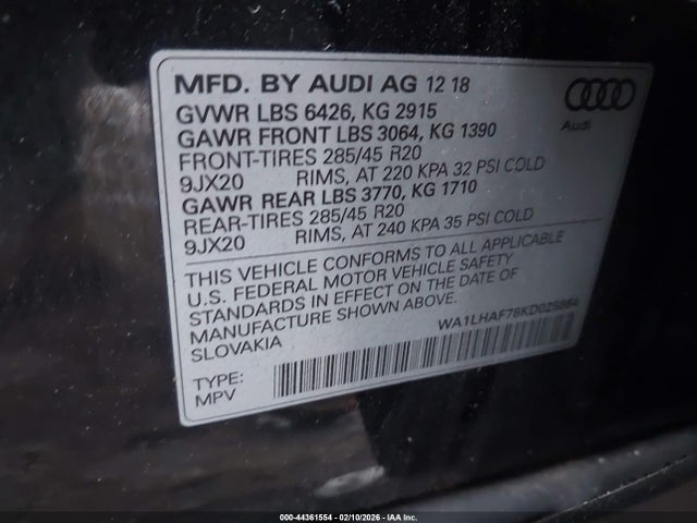 2019 AUDI Q7 WA1LHAF78KD025864 Photo 8