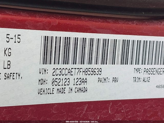2015 CHRYSLER 300C 2C3CCAET7FH859639 Photo 8