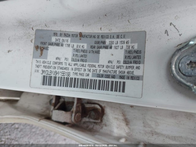 3MYDLBYV6HY155188 Toyota YARIS IA