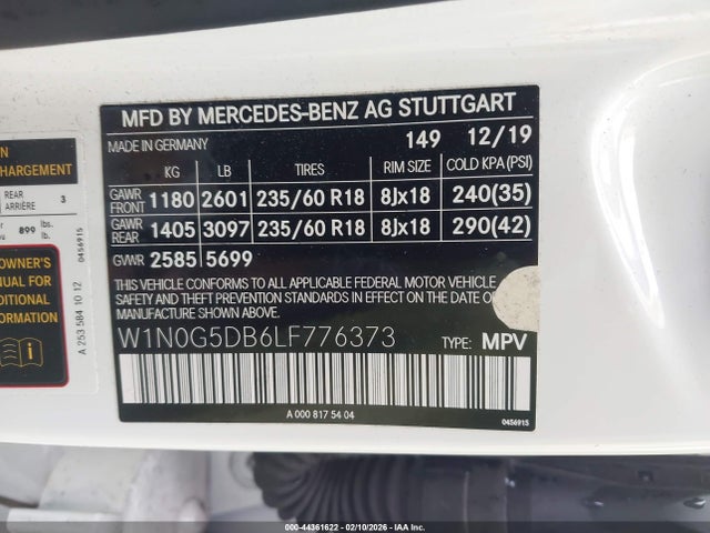 W1N0G5DB6LF776373 Mercedes-Benz Glc 350e 4matic