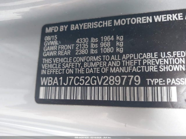 WBA1J7C52GV289779 BMW M235I