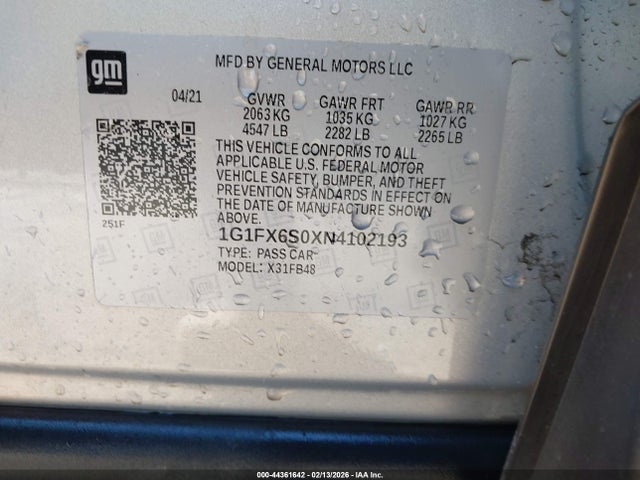 2022 CHEVROLET BOLT EV 1G1FX6S0XN4102193 Photo 8