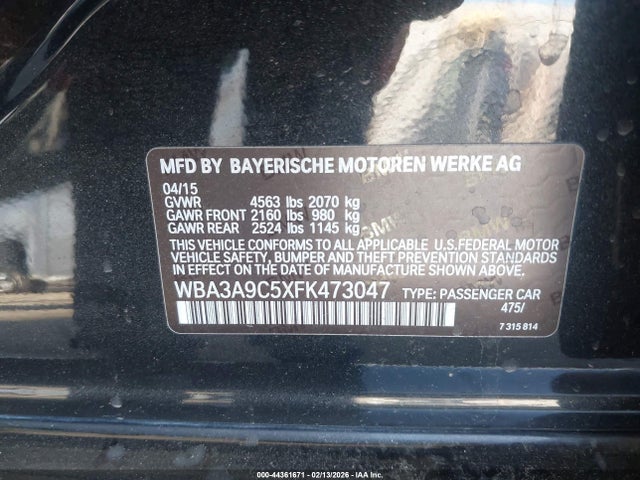 2015 BMW 335I WBA3A9C5XFK473047 Photo 8