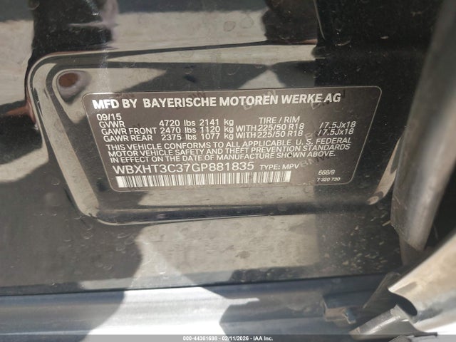 2016 BMW X1 WBXHT3C37GP881835 Photo 8