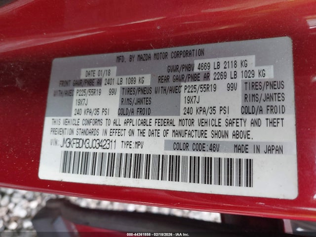 2018 MAZDA CX-5 JM3KFBDM3J0342311 Photo 8