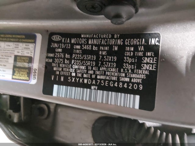5XYKWDA75EG484209 KIA Sorento Limited V6