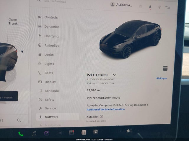 44362001 :رقم المزاد ، 7SAYGDEE0PA178013 vin ، 2023 Tesla Model Y Awd/long Range Dual Motor All-wheel Drive مزاد بيع