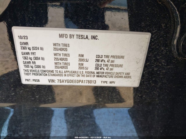 2023 TESLA MODEL Y 7SAYGDEE0PA178013 Photo 8